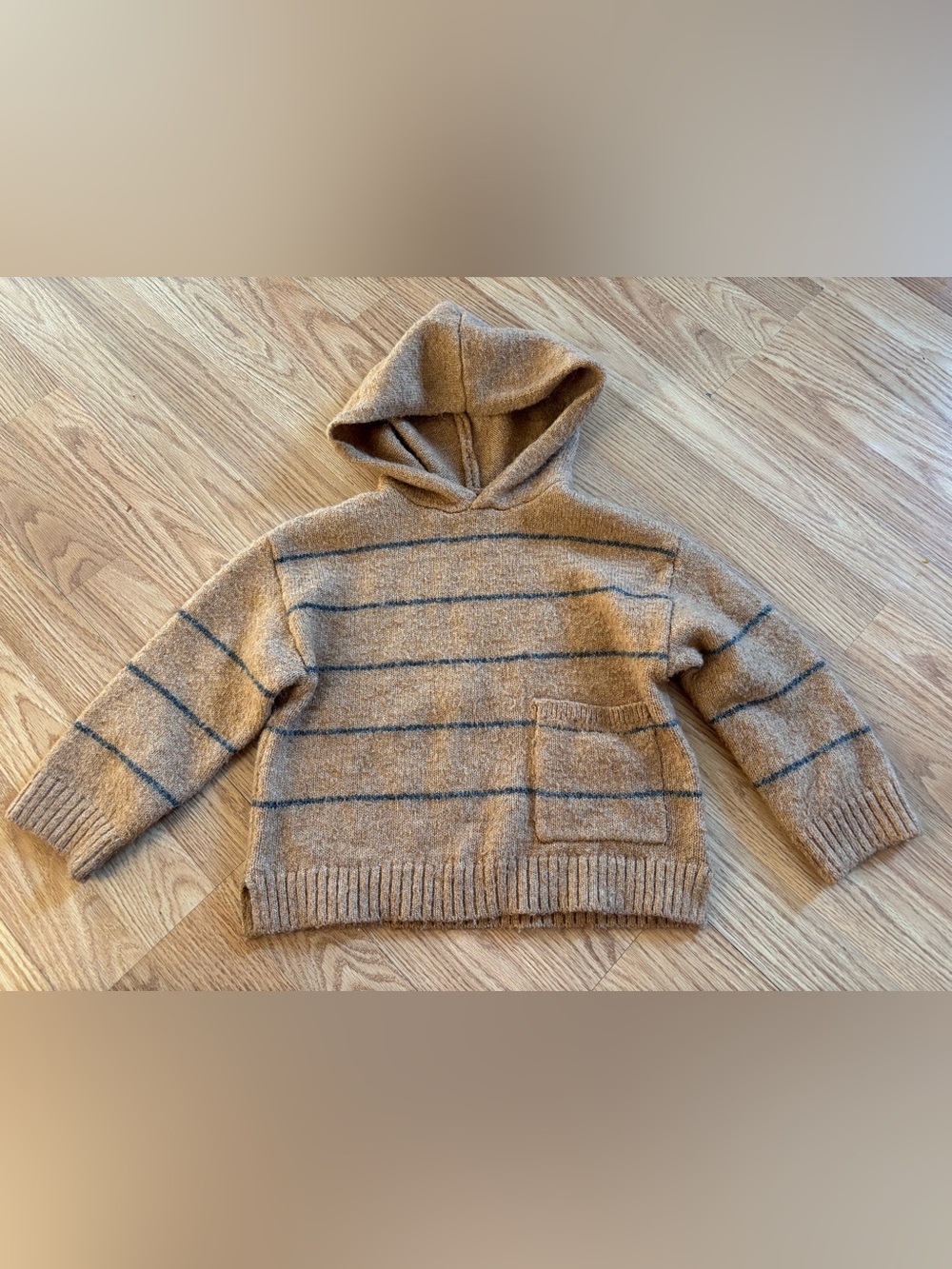 Zara Toddler 2/3T Hooded Striped Knit Sweater